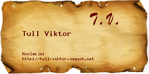 Tull Viktor névjegykártya